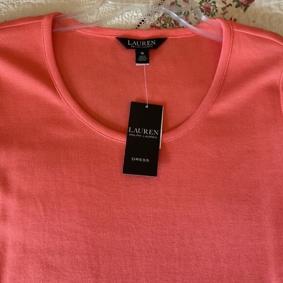 NWT LAUREN RALPH LAUREN women's belted rib-Knit dress SIZE US 1… - Picture 13 of 15